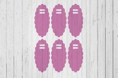 Wavy Keyring display card template svg dxf png ai files Product Image 1