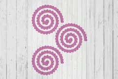 Roll flowers shape template svg dxf png ai files Product Image 1