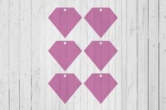 diamond tag card template svg dxf png ai files Product Image 1