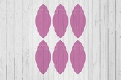 Ornate oval Keyring display card template svg dxf png ai fil Product Image 1