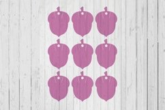 Acorn necklace display card template svg dxf png ai files Product Image 1