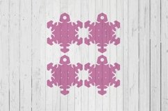 Snowflake earring display card template svg dxf png ai files Product Image 1