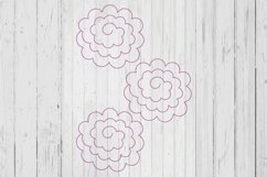 Roll flowers shape template svg dxf png ai files Product Image 1