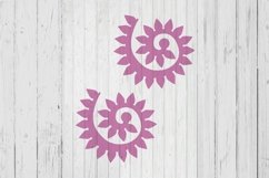 Roll gardenia shape template svg dxf png ai files Product Image 1