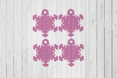 Snowflake earring display card template svg dxf png ai files Product Image 1