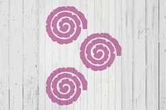 Roll flowers shape template svg dxf png ai files Product Image 1