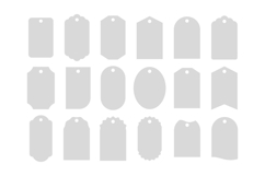 Tags svg paper cut template/ Decorative tags templates Product Image 2