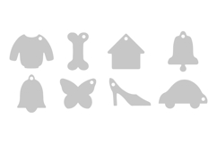 Tags silhouette svg/ Gift Tag SVG / Gift Tag Cut file Product Image 3