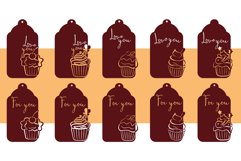 Tags with cakes. File for cutting Product Image 2