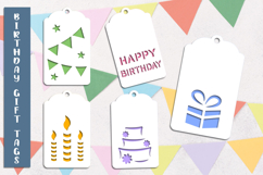 Birthday gift tags, Laser cut happy birthday, Layered svg Product Image 1