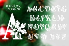 Decorative Christmas/ Winter ABC Cut File. Latin Alphabet Product Image 1