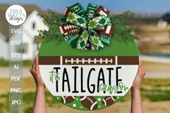 It's Tailgate Season SVG Football SVG Football Door Hanger Product Image 1