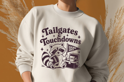 Tailgates &amp; Touchdowns SVG, Football Raccoon Game Day PNG Product Image 3