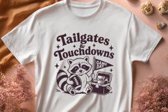 Tailgates &amp; Touchdowns SVG, Football Raccoon Game Day PNG Product Image 2