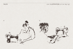 Artisan Tailor Sketch Illustrations Product Image 4