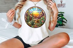 Watercolor Stained Glass Desert Oasis Clipart Bundle Product Image 2