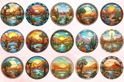 Watercolor Stained Glass Desert Oasis Clipart Bundle Product Image 4