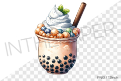 Bubble Tea Bao Bing PNG Taiwan bingsu clipart dessert illust Product Image 1