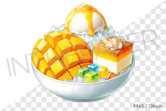 Taiwan Mango Bao Bing PNG Taiwan bingsu clipart dessert Product Image 1