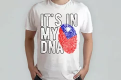 It's in my DNA Taiwan Flag Fingerprint PNG Sublimation Product Image 2