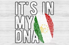 It's in my DNA Tajikistan Flag Fingerprint PNG Sublimation Product Image 1