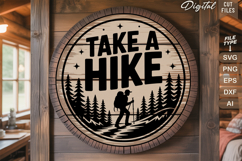 Take A Hike SVG File | Camping Round Sign SVG Product Image 2