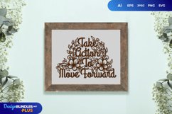 Take Action Move Forward Papercut SVG Product Image 1