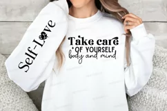 Take Care Of Yourself Sleeve SVG, Inspirational SVG Design Product Image 2