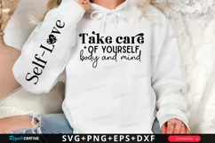 Take Care Of Yourself Sleeve SVG, Inspirational SVG Design Product Image 1