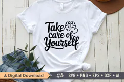 Take Care of Yourself SVG | Mental Health SVG Product Image 1