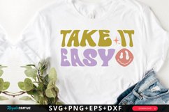 Take It Easy SVG, Positive Quotes SVG Design Product Image 1