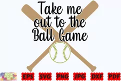 Take Me Out To The Ball Game SVG | Softball SVG | Sport SVG Product Image 3