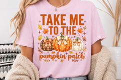 Take Me To The Pumpkin Patch PNG, Coquette Bow Pumpkin Product Image 4