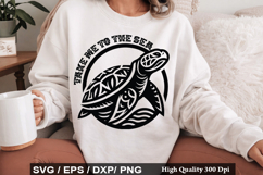 Take Me To The Sea - Turtles SVG Design Product Image 1