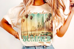 Take Me Where Summer Never Ends PNG, Brushstroke Summer PNG Product Image 2