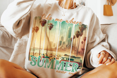Take Me Where Summer Never Ends PNG, Brushstroke Summer PNG Product Image 3