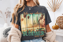 Take Me Where Summer Never Ends PNG, Brushstroke Summer PNG Product Image 4