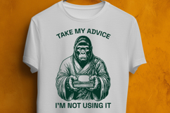 Funny Gorilla SVG Sarcastic Quote Wise Monkey PNG Art Product Image 3