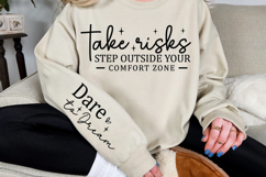Take risks step outside your comfort zone Sleeve SVG Product Image 3