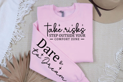 Take risks step outside your comfort zone Sleeve SVG Product Image 2