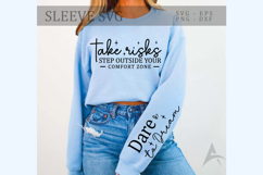 Take risks step outside your comfort zone Sleeve SVG Product Image 1