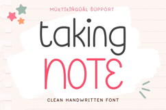 Taking Note - Clean Handwritten Font Product Image 1