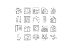 energy conservation green save icons set vector Product Image 1
