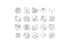 surgery doctor surgeon hospital icons set vector Product Image 1