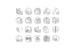 surgery hospital health icons set vector Product Image 1