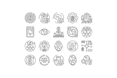 energy policy infrastructure icons set vector Product Image 1