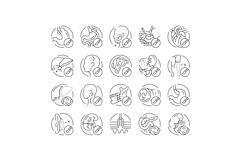 surgery operate room invasive icons set vector Product Image 1