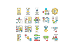 ui ux design agency user develop icons set vector Product Image 1