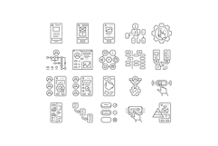 ui ux design agency user develop icons set vector Product Image 1