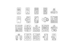 ui ux develop content research icons set vector Product Image 1